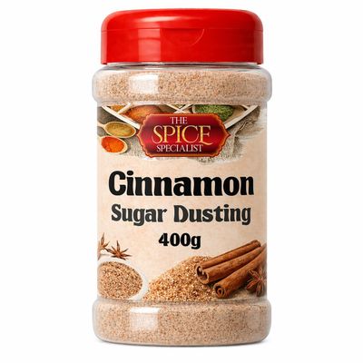 Sweet Cinnamon Sugar Dusting 400g Coffee Topping for Hot Chocolate, Latte, Cappuccino, Cupcake Sprinkles, Popcorn Seasoning, Baking Decoration - by The Spice Specialist
