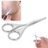 FreshCart Basics Rounded Tip Scissors Elegant Stainless Steel Nose Hair Trimmer for Beard Grooming, Ideal for Men and Women, 1 Pc (MJ-WB010) view 2
