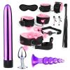 10-Piece Pink Nylon Indoor Partner Yoga Fitness Multi-Functional Set, Various Hip Training Fitness Accessories for Couples view 1