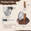 4-Piece 53.3mm Espresso Puck Screen with Stand & Magnetic Wooden Handle view 2