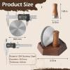 4-Piece 58.5mm Espresso Puck Screen with Stand & Magnetic Wooden Handle view 2