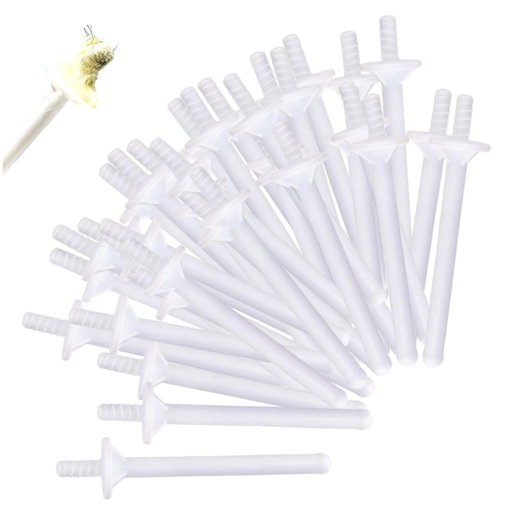 60Pcs Nose Wax Sticks Safe PP Plastic Effective Nose Hair Wax Kit for Women Men Nostril Cleaning|Beard Mustache Combs