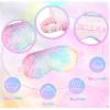 12 PCS Sleepover Party Supplies for Women, Fluffy Eye Mask Set with Blindfolds, Sleeping Mask for Women, with Hair Ties and Drawstring Bags, Ideal for Travel and Home Use view 4