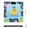 Yellow Duck and Bubble Pattern Scale for Body Weight Sturdy Tempered Glass Weighing Scales with LCD Display Accurate Digital Bathroom Scale Convenient Body Fat Smart Scales Easy Read view 2
