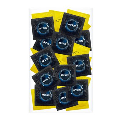 MY.SIZE 53mm Condoms, 50 Pieces in Pouch Condoms for Men, Regular Size