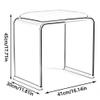Acrylic Shower Stool with Padded Seat - Clear Bath Chair for Bathroom or Makeup Room - No Assembly Required - Lightweight Elegant Design for Ultimate Comfort view 3