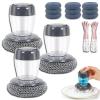 2026 New Comfort Grip Soap Dispensing Kitchen Scrub, Refillable Dishwashing Brush with Built-In Soap Button, Replaceable Nylon Bristles, Non-Slip Comfort Grip Soap Dispenser for Cleaning Dishes (3PC) view 1