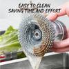 2026 New Comfort Grip Soap Dispensing Kitchen Scrub, Refillable Dishwashing Brush with Built-In Soap Button, Replaceable Nylon Bristles, Non-Slip Comfort Grip Soap Dispenser for Cleaning Dishes (3PC) view 3