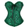 2026 Fancy Dress Costumes Women's Lace Up Satin Overbust Boned Bustier Top Plus Size Bridal Lingerie Body Shaper Gothic Underbust Corset Top Bodysuit, Green, XL view 1