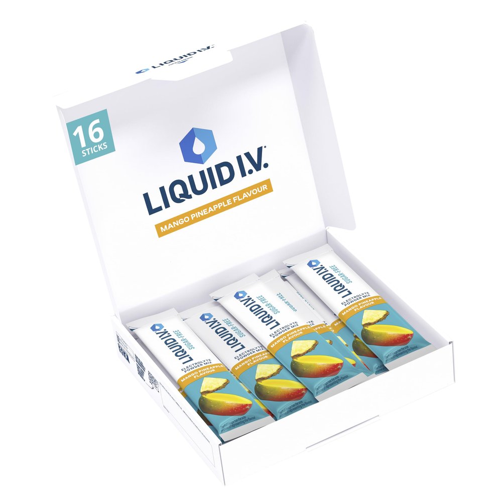Liquid I.V. Sugar Free Electrolyte Mix, Mango Pineapple, 16 Sticks