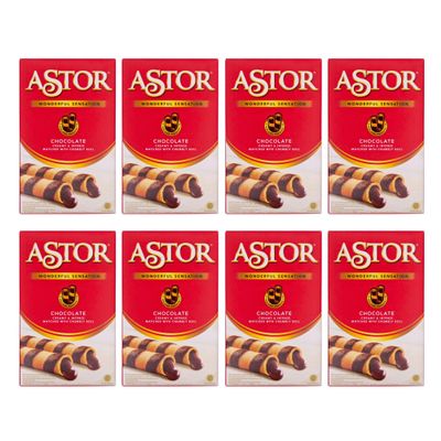 Astor Chocolate Wafer 40g x 8 Packs | Crispy & Creamy Snack