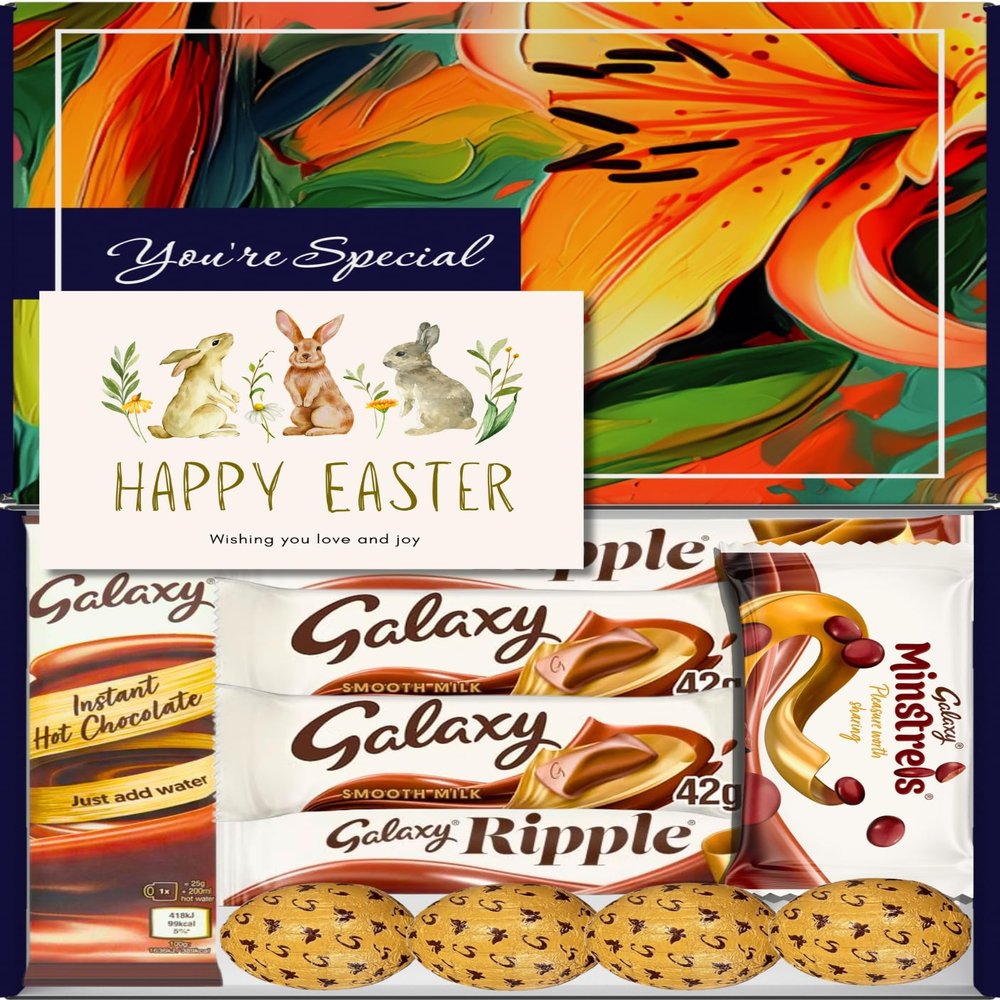 Benerry Chocolate Gift Box Hamper - 10 Treats Easter Gift - Smooth Sweet Box of Chocolates