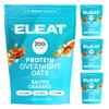ELEAT | High Protein Overnight Oats | Salted Caramel | Low Sugar Breakfast | High Fibre Porridge | Gluten Free & Vegan | 4 x 400g