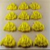 12 x Edible 3D Rose Bunch Flowers Roses icing toppers, cake cupcakes decorations T080 (Yellow) view 1