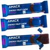 Amacx Fruit Chew - Energy Chews For Running, Cycling, Hiking & Endurance - 30g Carbs, 100mg Sodium - Energy Bars - Pack of 3 x 38g Bar (Cassis) view 1
