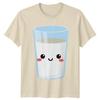 A Glass of Milk Makes Everything T-Shirt Kawaii Dairy Beverage for Him and Her L view 1