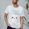 A Glass of Milk Makes Everything T-Shirt Kawaii Dairy Beverage for Him and Her L Light Pink view 2