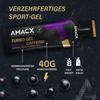 Amacx Turbo Energy Running Gels with Electrolytes for Training - 40g Carbs, 200mg Sodium Vegan, Gluten Free Sports Nutrition - Energy Gels for Running, Cycling, Endurance - 3 x 60ml (Cassis Caffeine) view 3