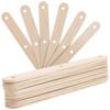 UKCOCO 50pcs Natural Wood Ice Cream Sticks with 3 Holes, Wooden Ice Pop Sticks for Crafting and DIY, Suitable for Ice Lollies and Homemade Ice Pop in Arts and Crafts view 1