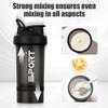 Alaoo Protein Shaker Bottle, 2Pcs Shaker Protein Shakes with Mix Ball Pill Organizer and Storage, Sports Water Bottle for Sports People Fitness Enthusiasts in Gym and Outdoor, Black and Green view 4