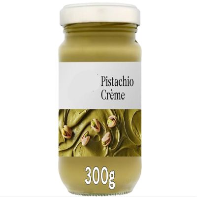 Pistachio Creme Spread, 1 x 300g, Smooth and creamy pistachio crme perfect for spreading on toast, pancakes, or using as a dessert topping