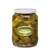 Hacendado Large Sweet and Sour Gherkins, Pickled Whole Cucumbers, 670g Jar, 360g Drained Weight, Pack of 3 view 1