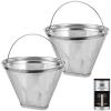2 Pack Coffee Filter Compatible with Cuisinart Coffee Maker 304 Stainless Steel Permanent Cone Coffee Filters Reusable Cone Filters for Cuisinart DCC 1200P1 3200NAS 3400NAS view 1
