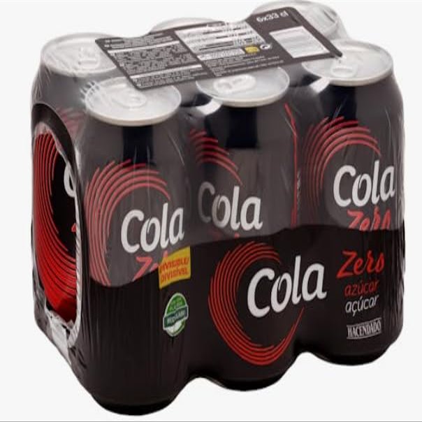 Cola Zero Sugar Free Carbonated Soft Drink, 6 x 330ml Cans, Zero Calories, Medium Caffeine pack of 3