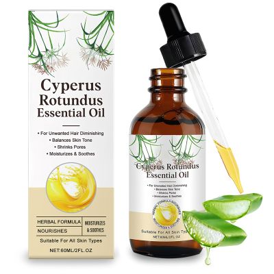 Cyperus Rotundus Oil for Hair Removal,Gentle & Soothing Formula Cyperus Rotundus Oil,Moisturising Shrinking Pores for All Skin Types