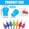 10 Pcs Pencil Grips for Children,Silicone Pen Grip,Easy Gripping Writing Aid Grips,Ergonomic Corrector Writing Aid Tool,Perfect for Kids Adults Students Toddlers and Preschoolers (Random Colours) view 2