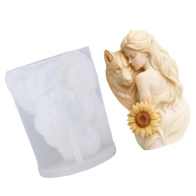 XuQiZZpp Flower Staue Silicone Candle Mold Food Grade Silicone For Resin Casting Making Candle Soap Chocolate Baking