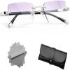2026 New Upgrade Relieflogix - The Glasses That Change Everything,Auto Focus Glasses Self Adjusting,Automatic Adjustment Eye Glass,Zoom Reading Eyeglasses with Anti Blue Light (Silver, +1.0) view 1