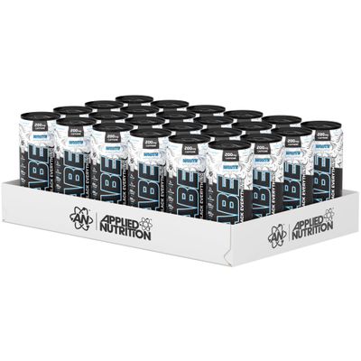 Applied Nutrition ABE Pre Workout Cans - All Black Everything Energy + Performance Drink, ABE Carbonated Beverage Sugar Free with Caffeine (Pack of 24 Cans x 330ml) (White)