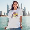 Sassy Souls Colorful Layer Cake Slice Dessert Illustration T-Shirt Cake Lover Baking Food Drink Birthday Gift for Him and Her S Light Pink view 3