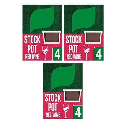 Stock Pot Red Wine, Suitable for Vegans, Free from Artificial Colours, 4 x 26g,Pack Of 3