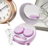 Gihioue Travel Contact Lens Case with Mirror Tweezers Rechargeable Box, Contact Lens Case with Cleaning Function - for Coloured Scleral Soft RGP Lenses for Everyday Outdoor Home School, purple, Siehe view 1