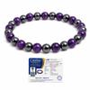 FLEXXORA GLOBAL Inner Calm & Stability Crystal Bracelet, Healing with Hematite & Amethyst, Includes Authenticity Certiticate. view 1