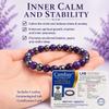 FLEXXORA GLOBAL Inner Calm & Stability Crystal Bracelet, Healing with Hematite & Amethyst, Includes Authenticity Certiticate. view 2