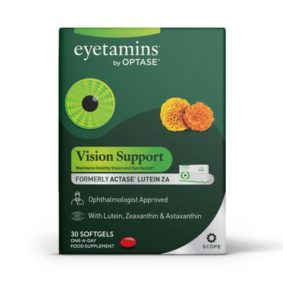 Eyetamins Vision Support Advanced Antioxidant Eye Supplement with Lutein, Zeaxanthin & Astaxanthin, Vitamins C, D & E, Zinc & Copper - Supports Healthy Vision and Eye Health, 30 Softgels