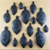 15 x Edible 3D Christmas Baubles, icing toppers, cake cupcakes decorations T091 (Black Shimmer) view 2