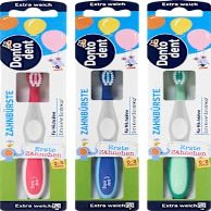 Children's Toothbrush Extra Soft Teeth 0..., 1 pc - DM Germany Brand - Compatible with Dontodent - Zahnbrste Kinder erste Zhnchen extra weich 0..., 1 St