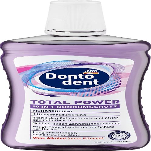 Mundsplung Total Power Mouthwash, 500 ml, DM Germany Brand, Compatible with Dontodent Mundsplung Total Power, 500 ml