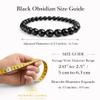 Black Obsidian Bracelet for Protection & Grounding Natural Crystal Bead Bracelet, Spiritual Energy Stone Jewellery, Stretch Fit Unisex Gemstone Bracelet, Includes Authenticity Certiticate view 4