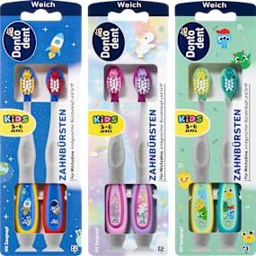 Toothbrush for children aged 3 to 6 years, 2 pieces, DM Germany, compatible with dontodent, Zahnbrste Kinder weich 3-6 Jahre, 2 St