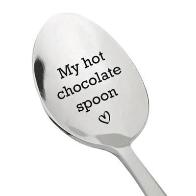 Hot Chocolate Spoon Gifts for Daughter Son Birthday Christmas Gifts for Hot Chocolate Lovers Dad Mum Retirement for Daddy Mummy Best Friend Friendship for Women Men Husband Wife Spoon Gift