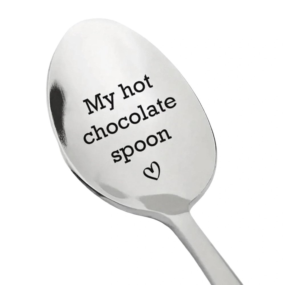 Hot Chocolate Spoon Gifts for Daughter Son Birthday Christmas Gifts for Hot Chocolate Lovers Dad Mum Retirement for Daddy Mummy Best Friend Friendship for Women Men Husband Wife Spoon Gift