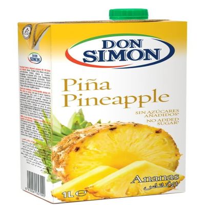 Don Simon Pineapple Drink with No Added Sugar 1L Carton Pack of 6