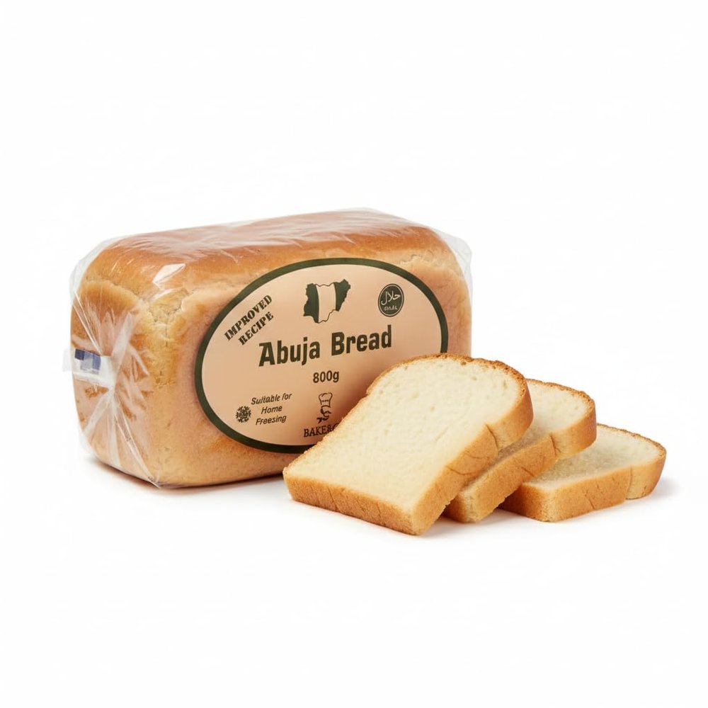 Africa Select Abuja Bread by Bake & Go Authentic Nigerian Sweet Bread 800g (Pack of 2) Soft Fluffy Sliced White Loaf, Traditional African Bakery Agege Style Toasting Bread