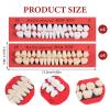 8 Pcs Fake Teeth, False Teeth Set, Tooth Replacement Set for Missing Loose Tooth Fill, Cosplay, Party, Makeup, DIY and Teaching Props view 2