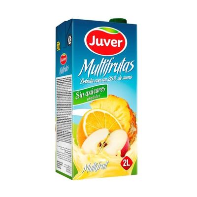 Multifruta Fruit Drink 20% Juice, 2L Carton Juver Pack of 2 (Mixed Fruit Beverage)